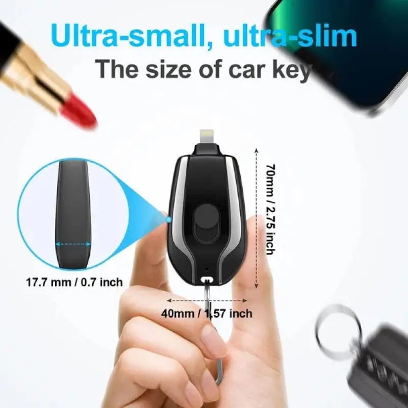 Emergency Portable Key Chain iPhone Charger